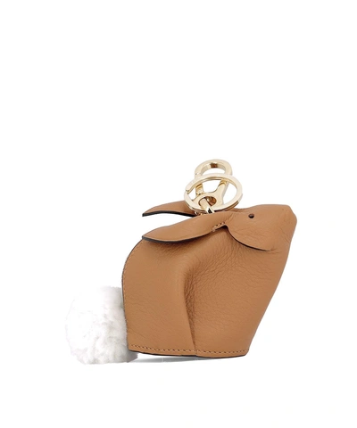 Shop Loewe Bunny Keychain In Brown