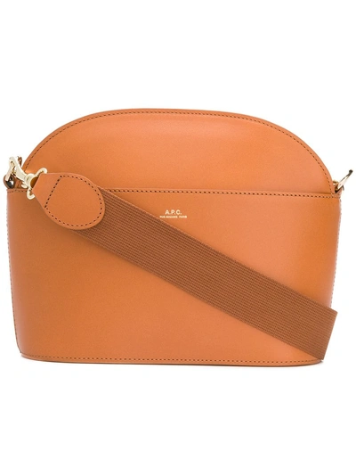 Shop Apc A.p.c. Zipped Shoulder Bag - Brown