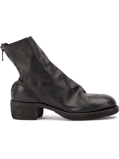 Shop Guidi Soft Zipped Ankle Boots In Black