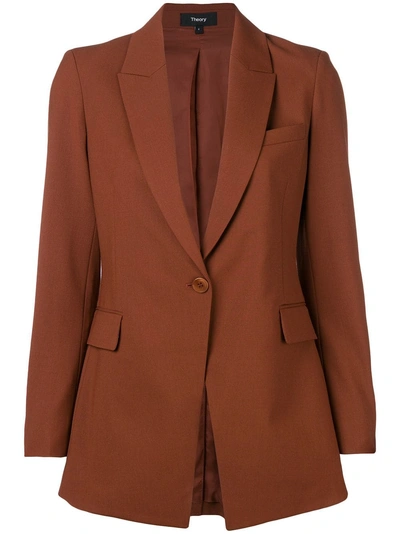 Shop Theory Classic Tailored Blazer - Brown