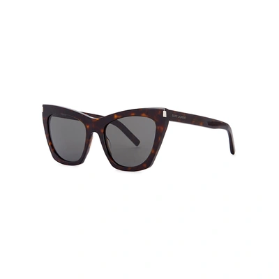 Shop Saint Laurent New Wave 214 Kate Cat-eye Sunglasses