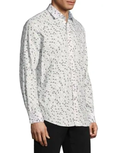 Shop Vilebrequin Seabreeze Cotton Button-down Shirt In Cloud