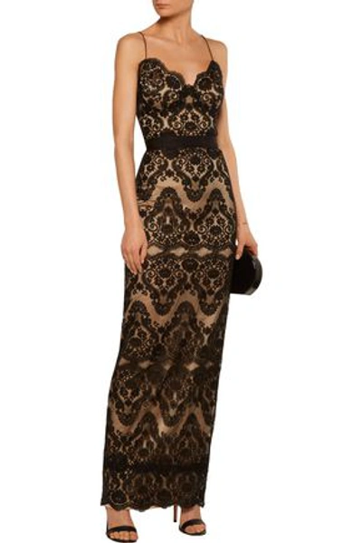 Shop Catherine Deane Woman Harlequin Embroidered Tulle Gown Black