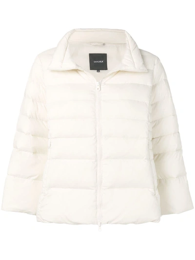Shop Duvetica Zipped Padded Jacket - White