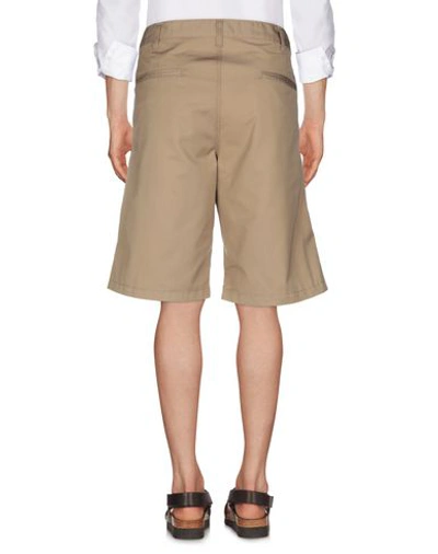 Shop Carhartt Man Shorts & Bermuda Shorts Khaki Size 36 Polyester, Cotton In Beige