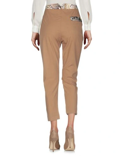 Shop Just Cavalli Cropped Pants & Culottes In Camel