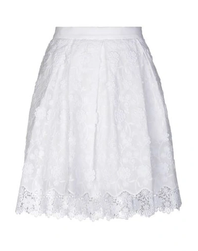 Shop Piccione•piccione Piccione. Piccione Knee Length Skirts In White