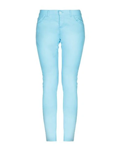 Shop Armani Jeans Woman Pants Sky Blue Size 25 Cotton, Elastane