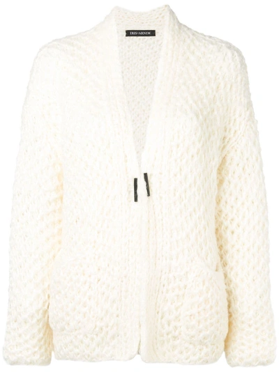 Shop Iris Von Arnim Knitted Cardigan - White