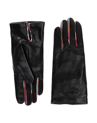 Shop Paul Smith Woman Gloves Black Size L Lambskin