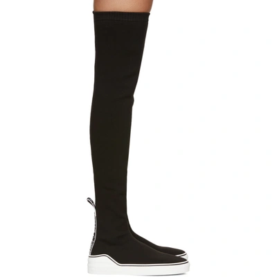 Shop Givenchy Black George V Over-the-knee Boots In 001 Black