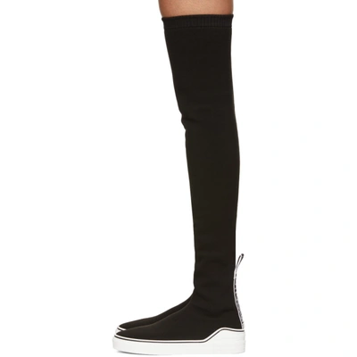 Shop Givenchy Black George V Over-the-knee Boots In 001 Black