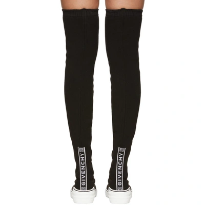 Shop Givenchy Black George V Over-the-knee Boots In 001 Black