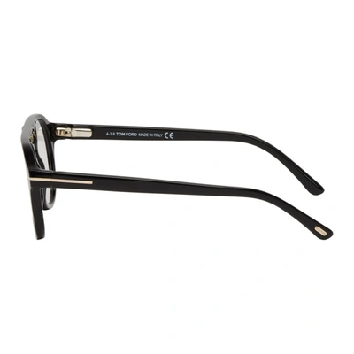 Shop Tom Ford Black Tf-5533b Clip-on Glasses In 01vshblkblu