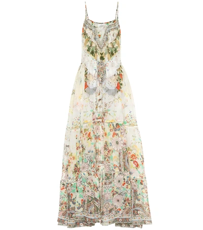 Shop Camilla Embellished Silk Maxi Dress In Multicoloured