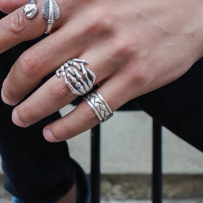 Shop Serge Denimes Silver Woven Ring