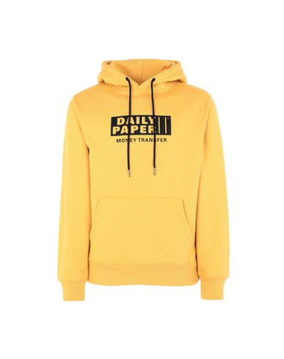 Shop Daily Paper Hooded Sweatshirt In Yellow