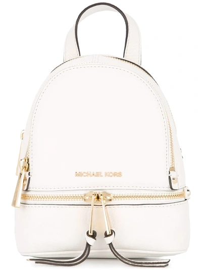 Michael Kors Rhea Mini Backpack In White | ModeSens