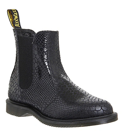 Dr. Martens Kensington Flora Snake-pattern Chelsea Boots In Black Snake |  ModeSens