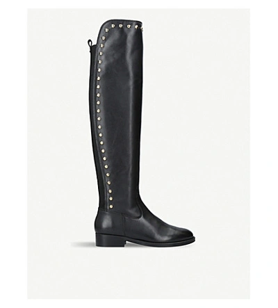 Shop Kurt Geiger Volt Over-the-knee Leather Boots In Black