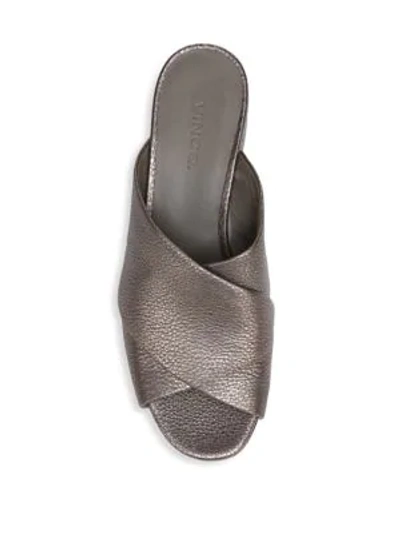 Shop Vince Karsen Leather Sandals In Bronze