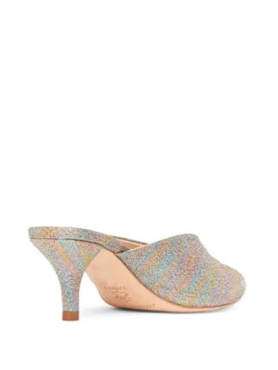 Shop Loeffler Randall Juno Velvet Mules In Rainbow