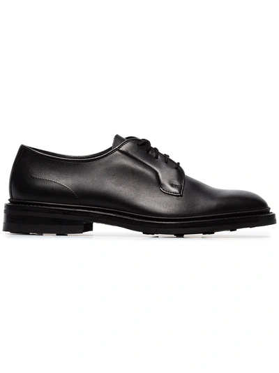 Shop Tricker's Trickers X Browns Black Derby Leather Shoes