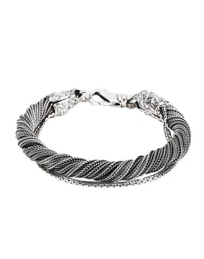 Shop Emanuele Bicocchi Bracelet Silver Size L 925/1000 Silver