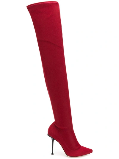 Shop Sergio Rossi Thigh-length Boots - Red