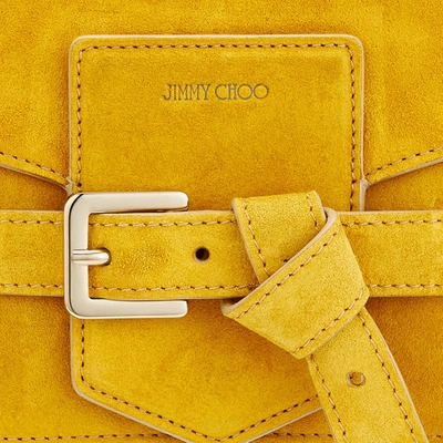Shop Jimmy Choo Lexie/s Saffron Suede Cross Body Bag