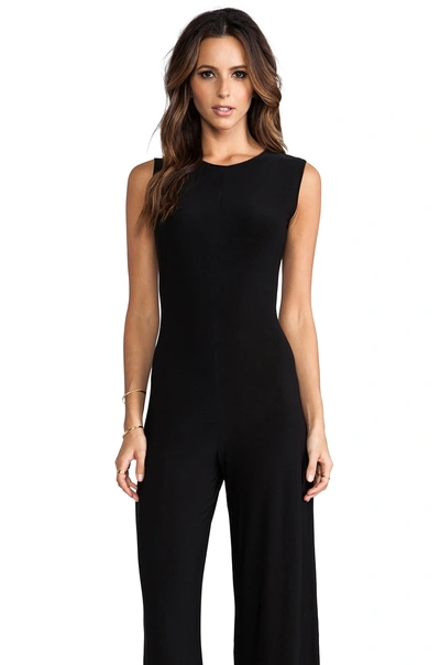 Shop Norma Kamali Sleeveless Jumpsuit In Black