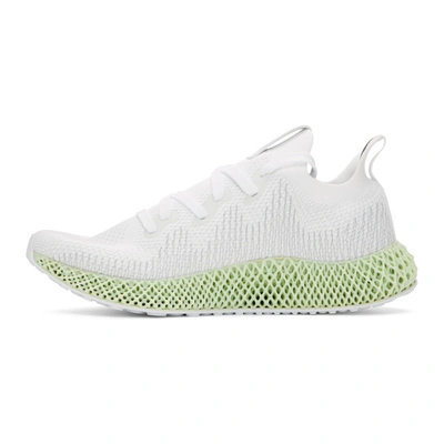 Shop Adidas Originals White And Grey Alphaedge 4d Wc Sneakers In White/grey