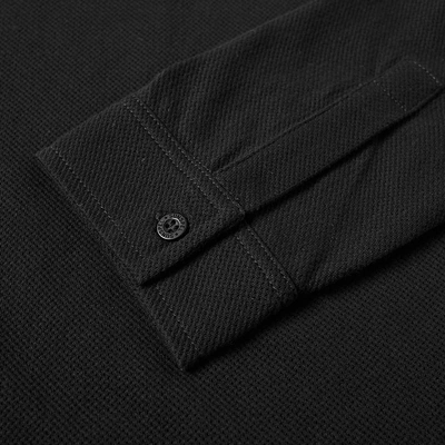 Shop Sunspel Long Sleeve Riviera Polo In Black