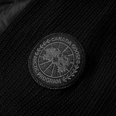 Shop Canada Goose Hybridge Knit Hoody In Black