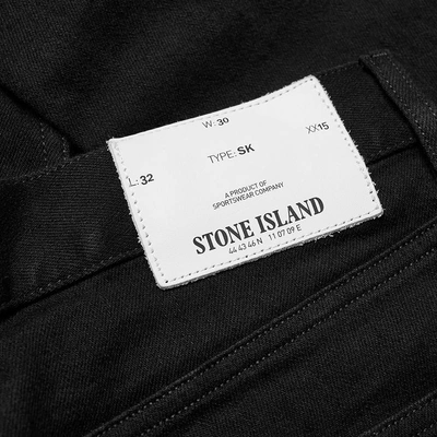 Shop Stone Island Stretch Skinny Fit Jean In Black