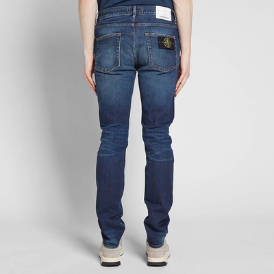 Shop Stone Island Stretch Skinny Fit Jean In Blue