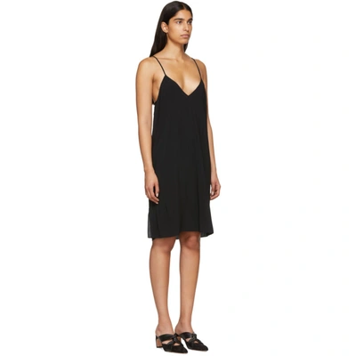 Shop Raquel Allegra Black Simple Slip Dress