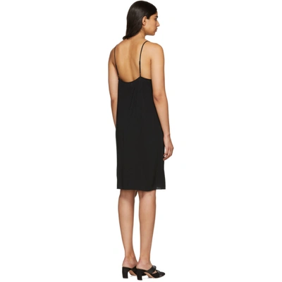 Shop Raquel Allegra Black Simple Slip Dress