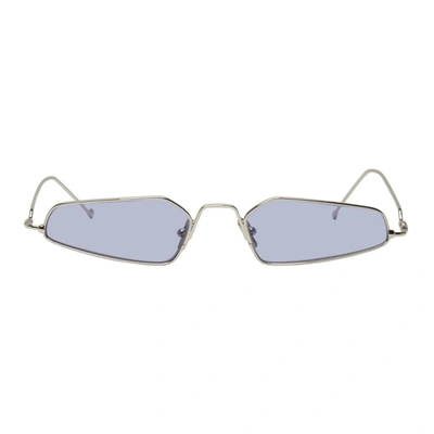 Shop Nor Silver And Purple Dimensions Sunglasses In Silver/purp