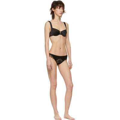 Shop Kiki De Montparnasse Black Expose Balconette Bra