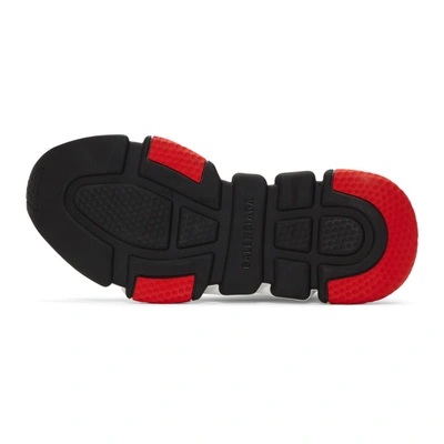 Shop Balenciaga Black & Red Speed Sneakers