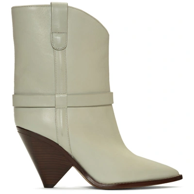 Shop Isabel Marant Off-white Lamsy Boots