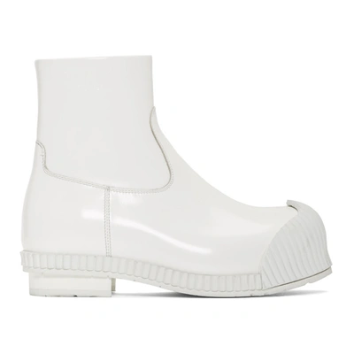 Calvin Klein 205w39nyc Deicine Spazzolato Leather Ankle Boots In White |  ModeSens