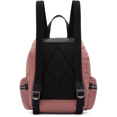 Shop Burberry Pink Medium Backpack In Mauve Pink