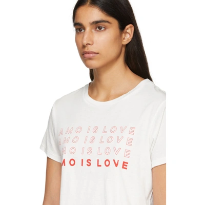 Shop Amo White  Is Love Classic T-shirt In 087 Vnt Wht