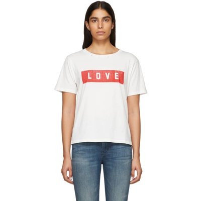 Shop Amo White Love Tomboy T-shirt In 088 Vnt Wht