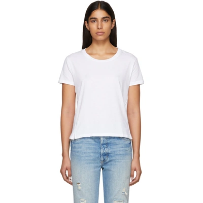 Shop Amo White Twist T-shirt In 051 White