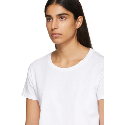 Shop Amo White Twist T-shirt In 051 White