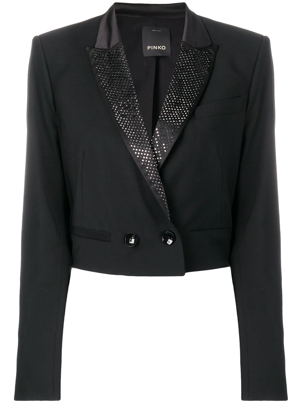 Pinko Cropped Blazer In Black | ModeSens