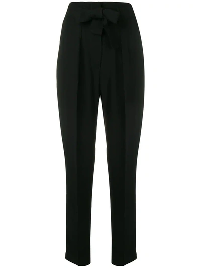 Shop Pinko Carion High Waisted Trousers In Black